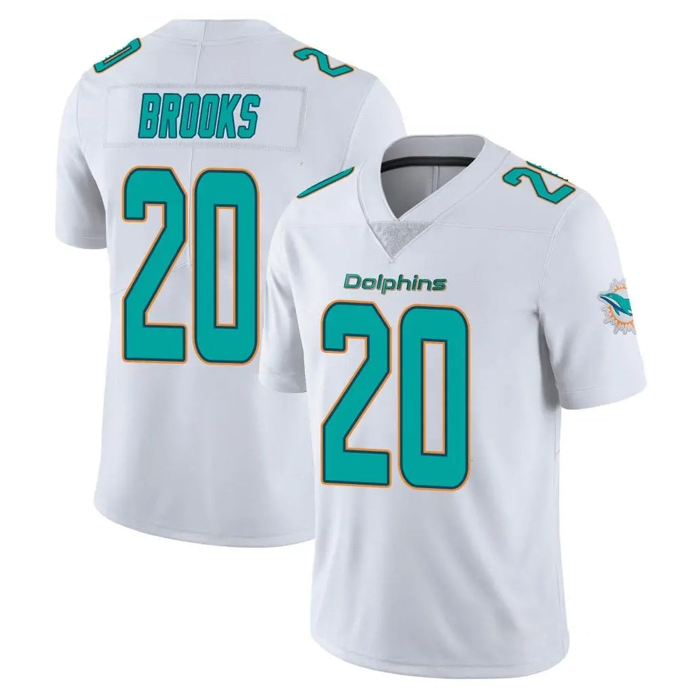 Kooe M.Dolphins #20 Jordyn Brooks Player White Limited Vapor Untouchable Home Game Stitched Jerseys
