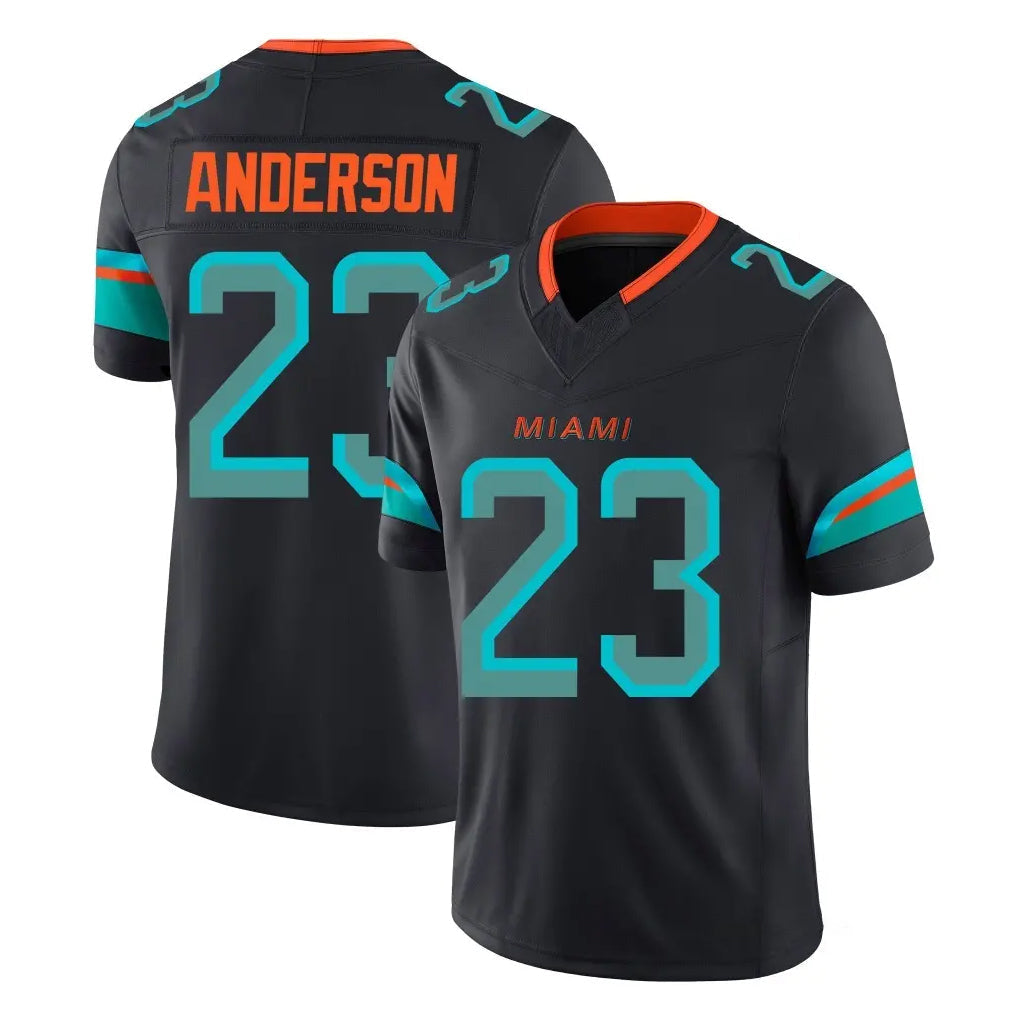 Kooe M.Dolphins #23 Zayne Anderson Player Black Limited Pitch Rivalries Collection Home Game Stitched Jerseys