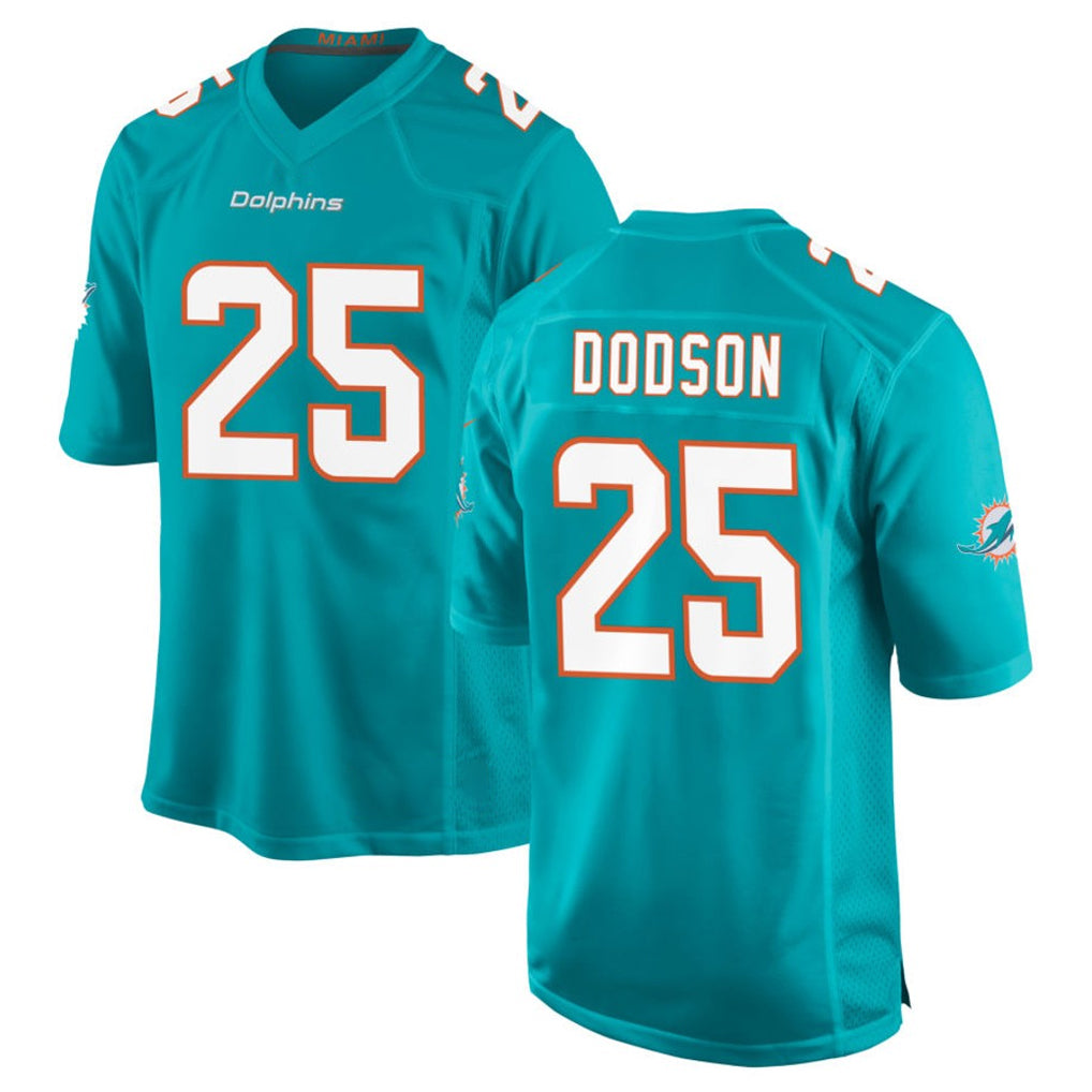 Kooe M.Dolphins #25 Tyrel Dodson Player Aqua Home Game Stitched Jerseys