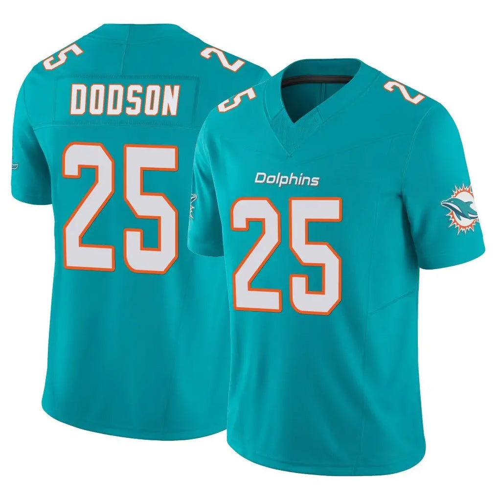 Kooe M.Dolphins #25 Tyrel Dodson Player Aqua Limited Vapor F.U.S.E. Home Game Stitched Jerseys