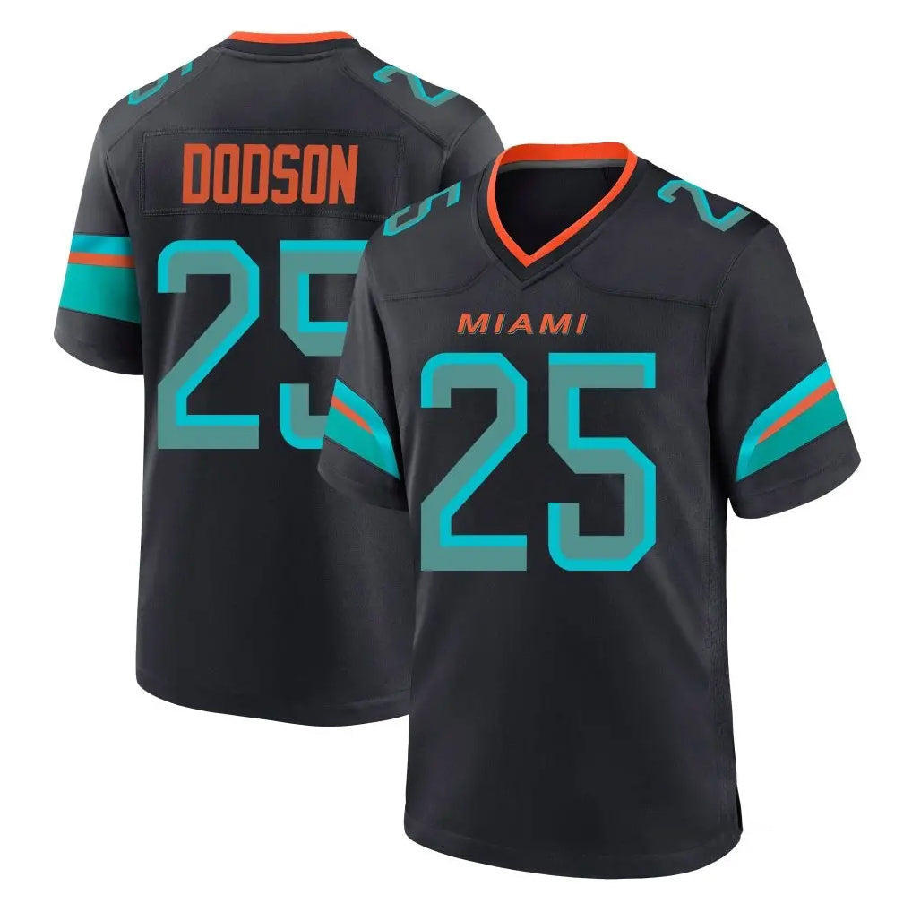 Kooe M.Dolphins #25 Tyrel Dodson Player Black Pitch Rivalries Collection Home Game Stitched Jerseys