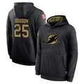 Kooe M.Dolphins #25 Tyrel Dodson Player Black Salute to Service Hoodies Limited Game Stitched Jerseys