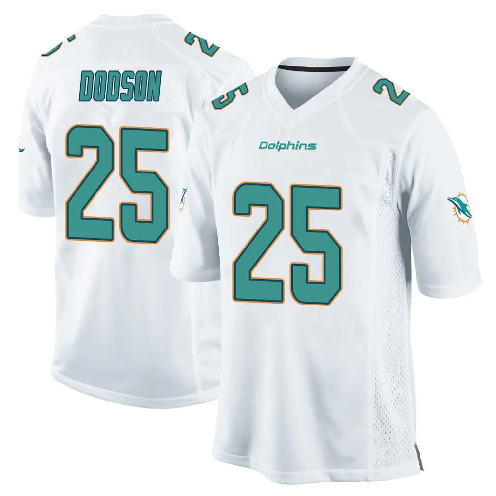 Kooe M.Dolphins #25 Tyrel Dodson Player White Home Game Stitched Jerseys