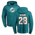 Kooe M.Dolphins #28 De'Von Achane Player Aqua LOGO Pullover Hoodies Limited Stitched Jerseys