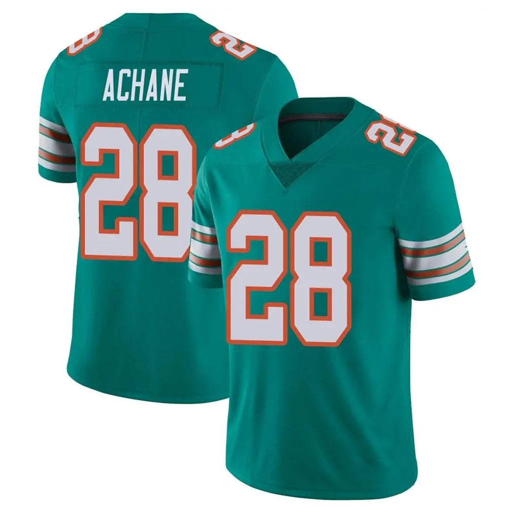 Kooe M.Dolphins #28 De'Von Achane Player Aqua Limited Alternate Vapor Untouchable Home Game Stitched Jerseys