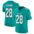 Kooe M.Dolphins #28 De'Von Achane Player Aqua Limited Vapor Untouchable Home Game Stitched Jerseys