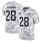Kooe M.Dolphins #28 De'Von Achane Player Arctic Camo Salute To Service Limited Game Stitched Jerseys