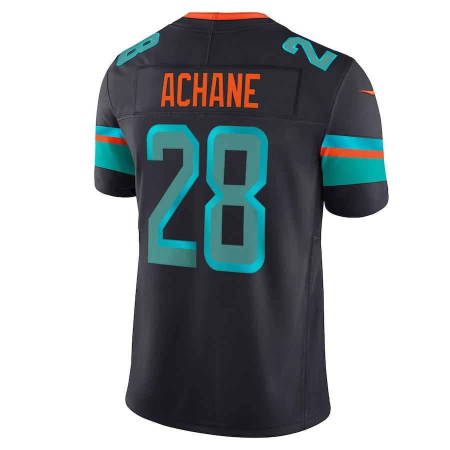 Kooe M.Dolphins #28 De?¡¥Von Achane Player Blue Rivalries Collection Vapor Limited Stitched Jersey