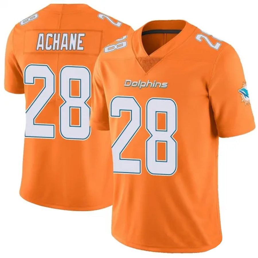 Kooe M.Dolphins #28 De?¡¥Von Achane Player Orange Vapor Limited Stitched Jerseys