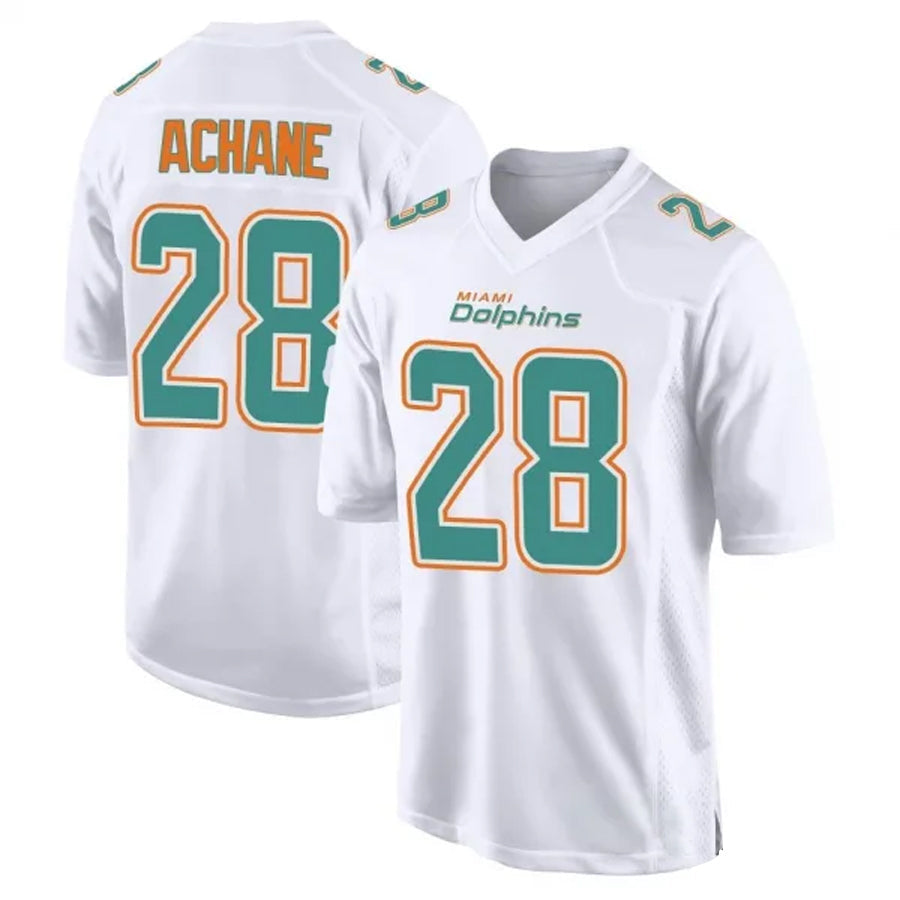 Kooe M.Dolphins #28 De?¡¥Von Achane Player White Foshion Elite Stitched Jerseys