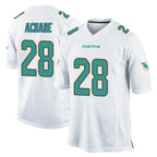 Kooe M.Dolphins #28 De'Von Achane Player White Home Game Stitched Jerseys
