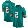 Kooe M.Dolphins #2 Malik Willis Player Aqua Alternate Home Game Stitched Jerseys
