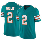 Kooe M.Dolphins #2 Malik Willis Player Aqua Limited Alternate Vapor F.U.S.E. Home Game Stitched Jerseys
