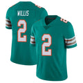 Kooe M.Dolphins #2 Malik Willis Player Aqua Limited Alternate Vapor Untouchable Home Game Stitched Jerseys