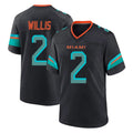 Kooe M.Dolphins #2 Malik Willis Player Black Pitch Rivalries Collection Home Game Stitched Jerseys