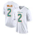 Kooe M.Dolphins #2 Malik Willis Player White Fashion Home Game Stitched Jerseys