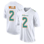 Kooe M.Dolphins #2 Malik Willis Player White Fashion Home Game Stitched Jerseys