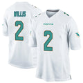 Kooe M.Dolphins #2 Malik Willis Player White Home Game Stitched Jerseys