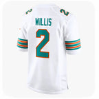 Kooe M.Dolphins #2 Malik Willis Player White Limited Home Game Stitched Jerseys