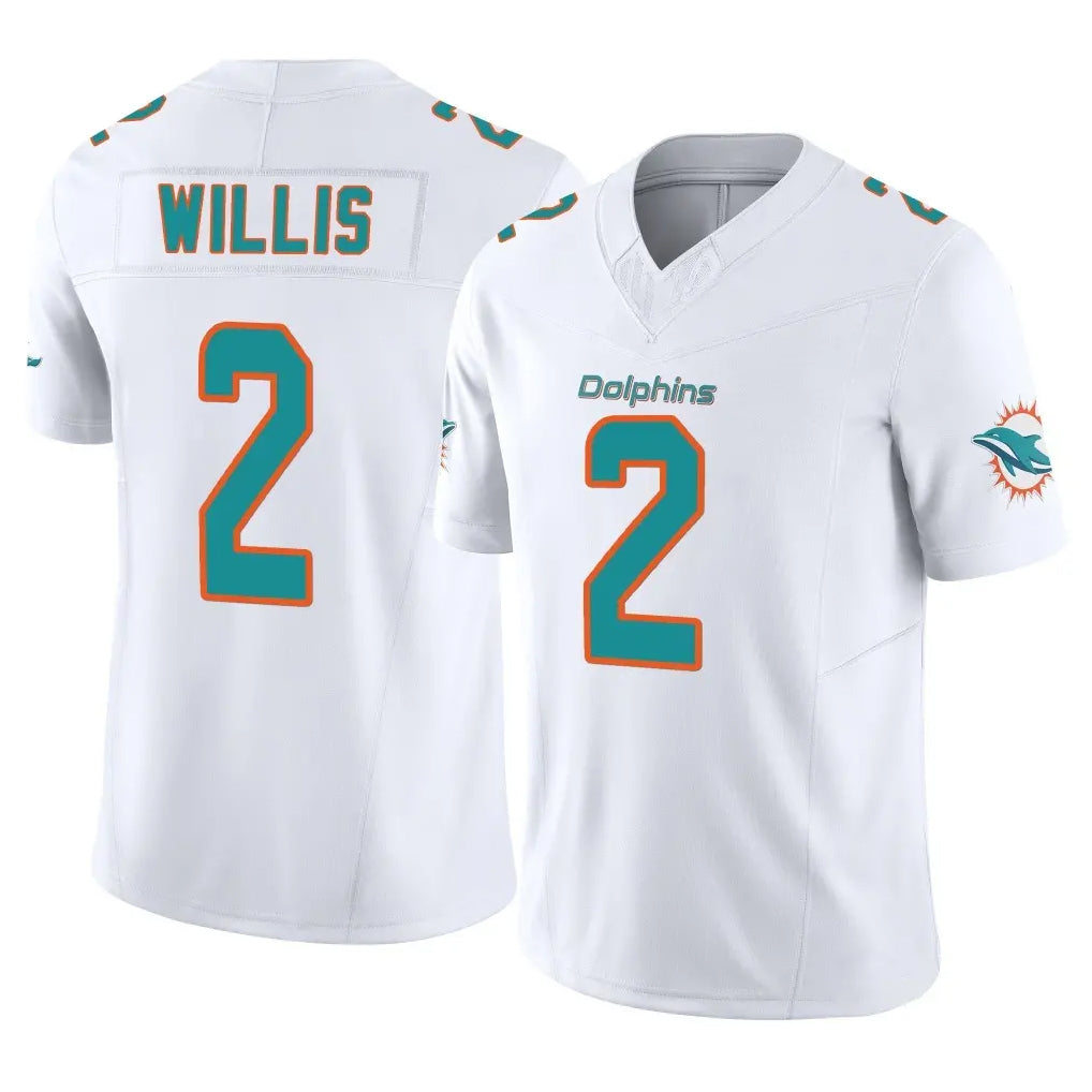 Kooe M.Dolphins #2 Malik Willis Player White Limited Vapor F.U.S.E. Home Game Stitched Jerseys