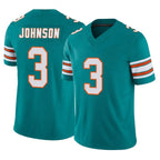 Kooe M.Dolphins #3 Chris Johnson Player Aqua Limited Alternate Vapor F.U.S.E. Home Game Stitched Jerseys
