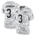 Kooe M.Dolphins #3 Chris Johnson Player Arctic Camo Salute To Service Limited Game Stitched Jerseys