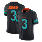 Kooe M.Dolphins #3 Chris Johnson Player Black Limited Pitch Rivalries Collection Home Game Stitched Jerseys
