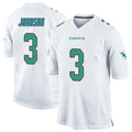 Kooe M.Dolphins #3 Chris Johnson Player White Home Game Stitched Jerseys