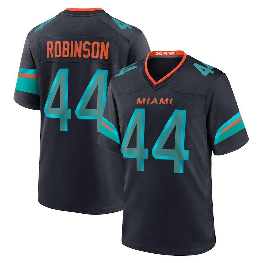 Kooe M.Dolphins #44 Chop Robinson Player Pitch Blue Rivalries Collection Game Stitched Jersey