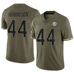 Kooe M.Dolphins #44 Chop Robinson Player Salute To Service Olive Stitched Jerseys