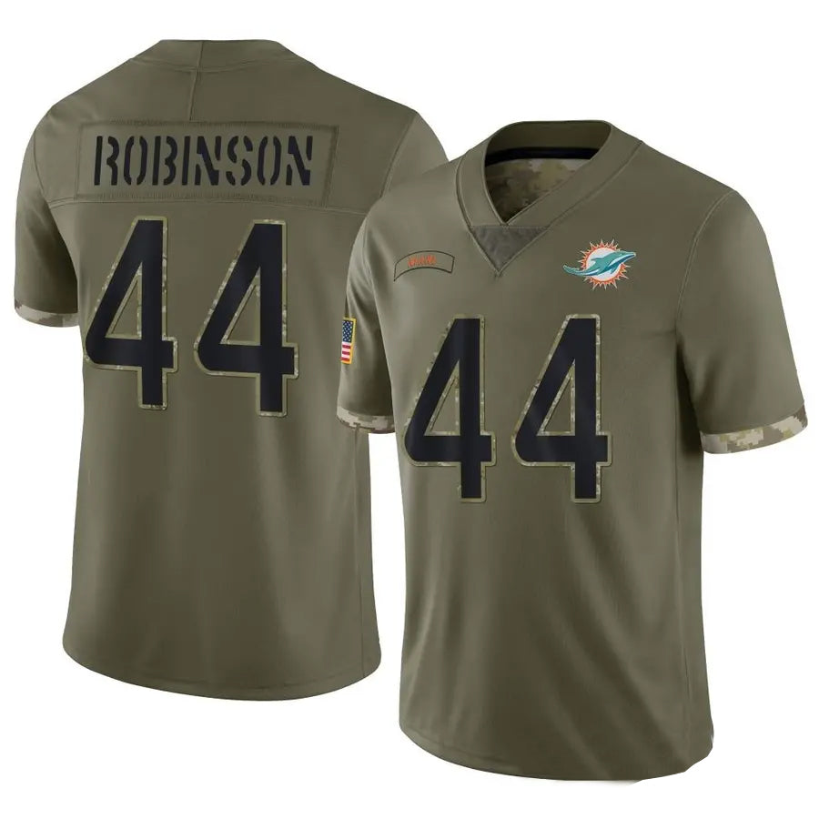 Kooe M.Dolphins #44 Chop Robinson Player Salute To Service Olive Stitched Jerseys