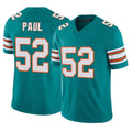 Kooe M.Dolphins #52 Patrick Paul Player Aqua Limited Alternate Vapor F.U.S.E. Home Game Stitched Jerseys