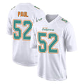 Kooe M.Dolphins #52 Patrick Paul Player White Fashion Home Game Stitched Jerseys