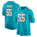 Kooe M.Dolphins #55 Aaron Brewer Player Aqua Home Game Stitched Jerseys