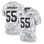Kooe M.Dolphins #55 Aaron Brewer Player Arctic Camo Salute To Service Limited Game Stitched Jerseys
