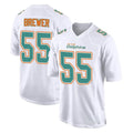 Kooe M.Dolphins #55 Aaron Brewer Player White Fashion Home Game Stitched Jerseys