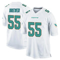 Kooe M.Dolphins #55 Aaron Brewer Player White Home Game Stitched Jerseys