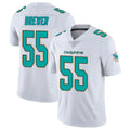 Kooe M.Dolphins #55 Aaron Brewer Player White Limited Vapor Untouchable Home Game Stitched Jerseys