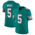 Kooe M.Dolphins #5 Jaylen Wright Player Aqua Limited Alternate Vapor Untouchable Home Game Stitched Jerseys