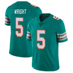 Kooe M.Dolphins #5 Jaylen Wright Player Aqua Limited Alternate Vapor Untouchable Home Game Stitched Jerseys