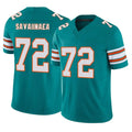 Kooe M.Dolphins #72 Jonah Savaiinaea Player Aqua Limited Alternate Vapor F.U.S.E. Home Game Stitched Jerseys