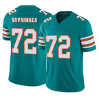 Kooe M.Dolphins #72 Jonah Savaiinaea Player Aqua Limited Alternate Vapor F.U.S.E. Home Game Stitched Jerseys