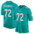 Kooe M.Dolphins #72 Jonah Savaiinaea Player Aqua Team Color Home Game Stitched Jerseys