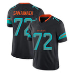 Kooe M.Dolphins #72 Jonah Savaiinaea Player Black Limited Pitch Rivalries Collection Home Game Stitched Jerseys