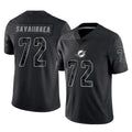 Kooe M.Dolphins #72 Jonah Savaiinaea Player Black Reflective Limited Game Stitched Jerseys