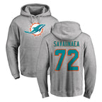 Kooe M.Dolphins #72 Jonah Savaiinaea Player Gray LOGO Pullover Hoodies Limited Stitched Jerseys