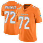 Kooe M.Dolphins #72 Jonah Savaiinaea Player Orange Limited Home Game Stitched Jerseys