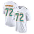 Kooe M.Dolphins #72 Jonah Savaiinaea Player White Fashion Home Game Stitched Jerseys