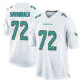 Kooe M.Dolphins #72 Jonah Savaiinaea Player White Home Game Stitched Jerseys