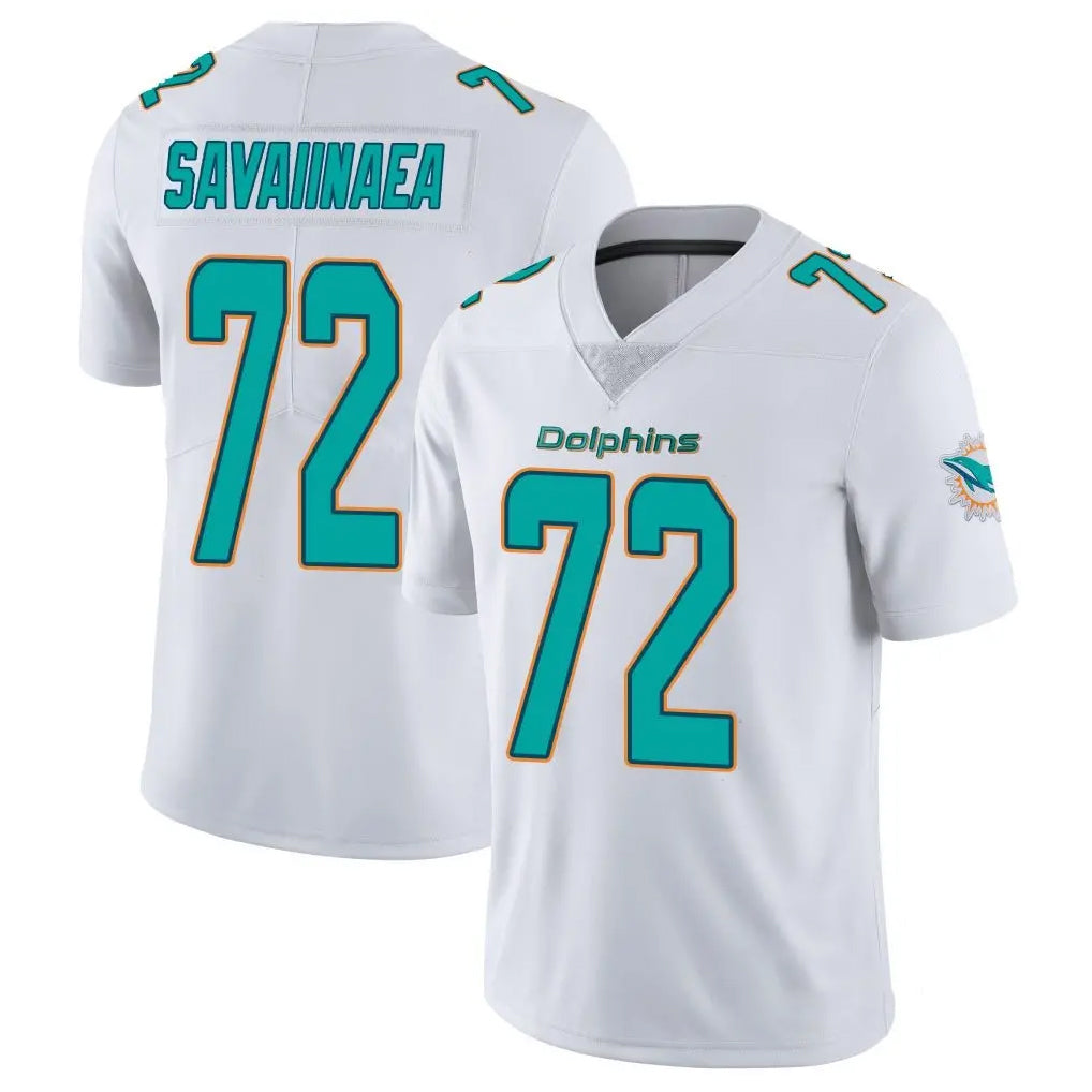 Kooe M.Dolphins #72 Jonah Savaiinaea Player White Limited Vapor Untouchable Home Game Stitched Jerseys